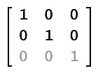 Matrix class properties in matrix notation